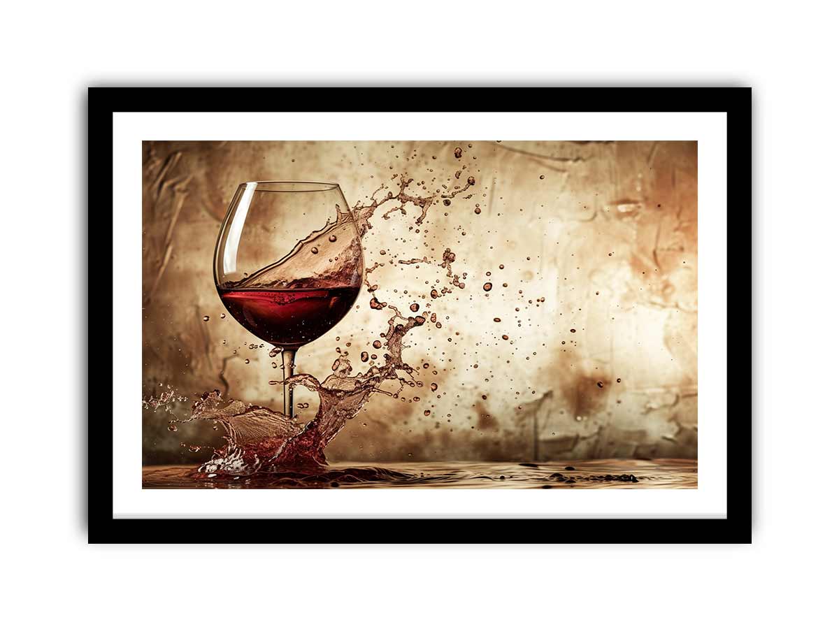 Wine Splash Framed Print