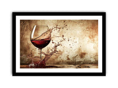 Wine Splash Framed Print