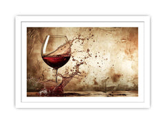 Wine Splash Framed Print