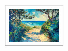 Beach Path Framed Framed Print