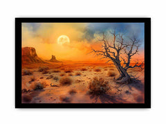 Desert Sun Art Framed Print