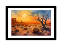 Desert Sun Art Framed Print