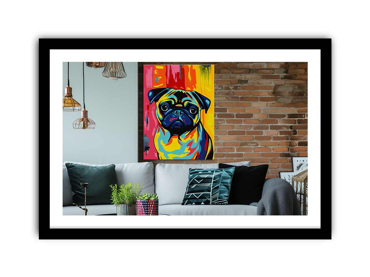 Pug Dog Framed Print