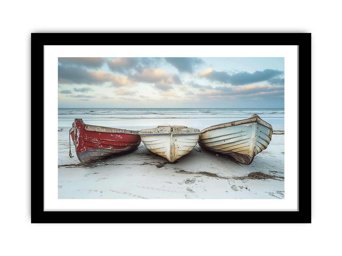 Three Boats  Framed print