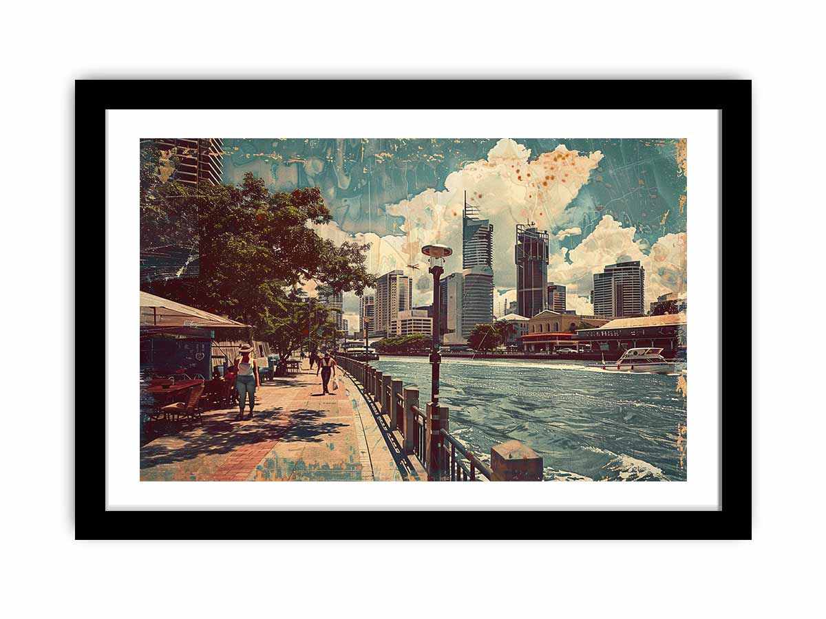 Brisbane City Vintage Art