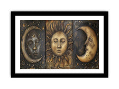 Sun Moon Framed Print Framed  print