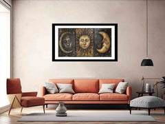 Sun Moon Framed Print Framed  print