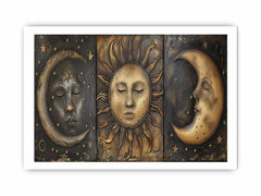 Sun Moon Framed Print Framed  print
