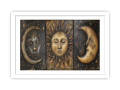 Sun Moon Framed Print Framed  print