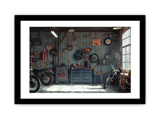 Garage Framed Print