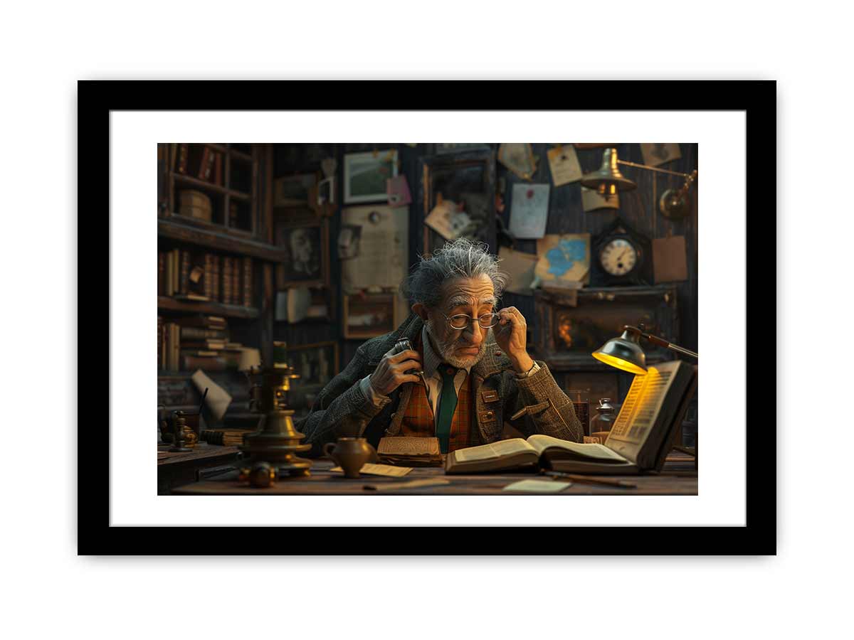 Genius at Work  Framed print