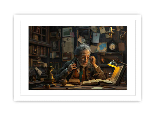 Genius at Work  Framed print