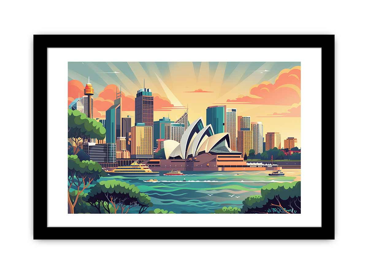 Sydney Framed  Print