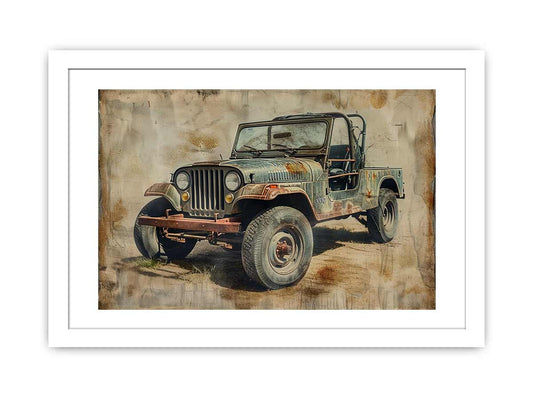 Vinatge Jeep Framed Print