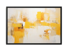 Yellow Abstract Painting Canvas Print