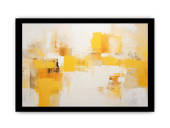 Yellow Abstract Painting Canvas Print