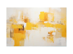 Yellow Abstract Painting Canvas Print