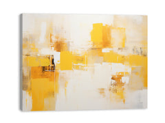 Yellow Abstract Painting Canvas Print