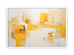 Yellow Abstract Painting Canvas Print