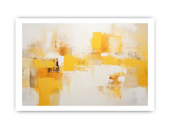 Yellow Abstract Painting Canvas Print