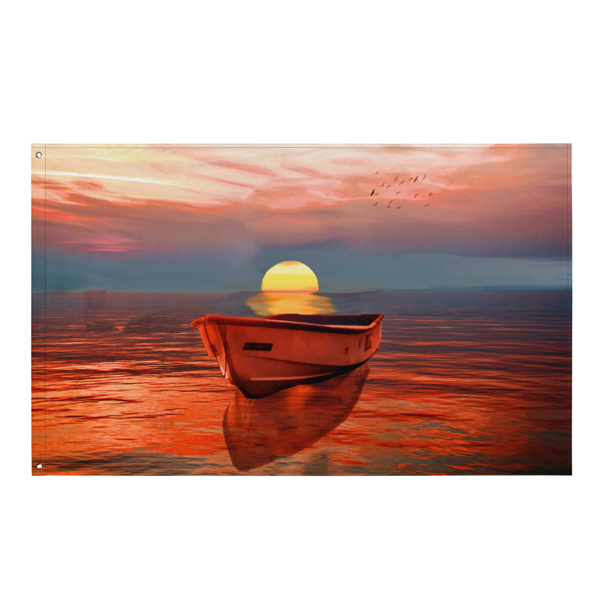 Sailing Ship Sunrise Flag