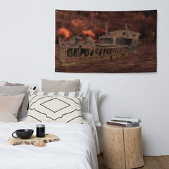 Vintage Boat Flag Tapestry wall hanging