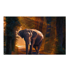 Elephant  Flag Tapestry wall hanging