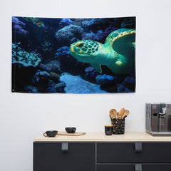 Turtle  Art Painting Flag Tapestry