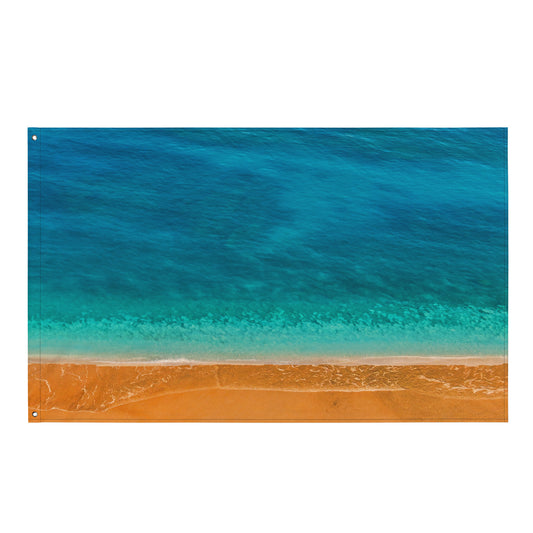 Beach Painting Flag Tapestry