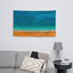 Beach Painting Flag Tapestry