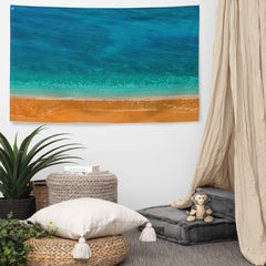 Beach Painting Flag Tapestry