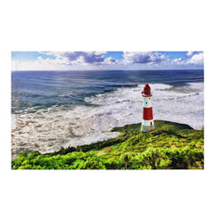 Lighthouse Beach Painting Flag Tapestry