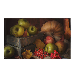 Still Life Pumpkin Painting Flag Tapestry