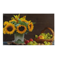 Sunflower Still Life Painting Flag Tapestry