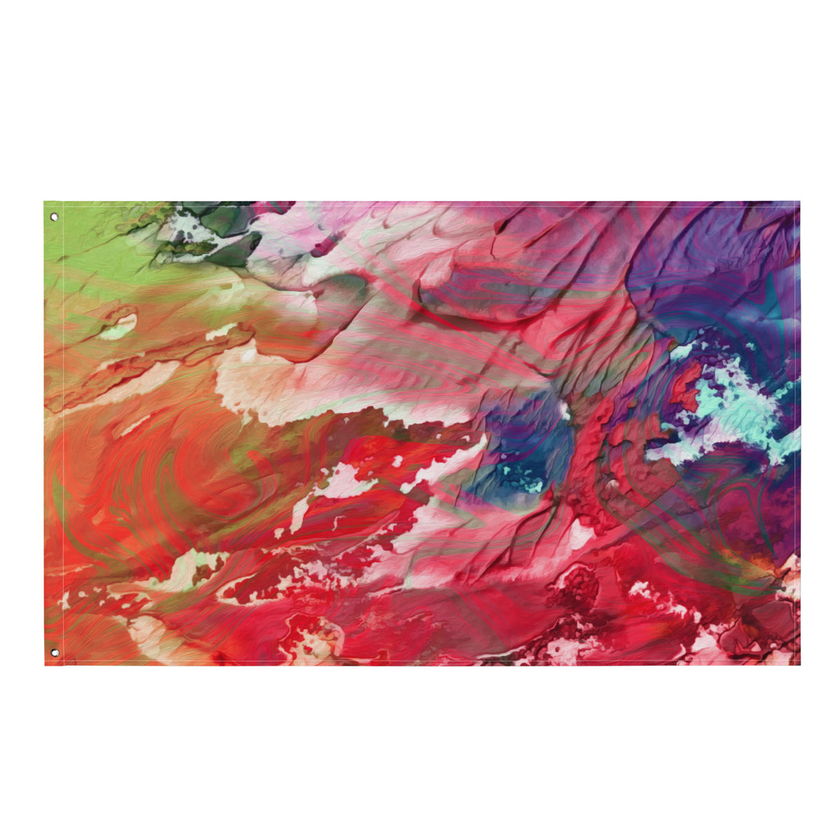 Colorful Abstract Painting Flag Tapestry