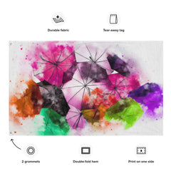 Umbrella Abstract Painting Flag Tapestry