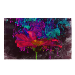 Modern Art  Abstract  Flower Painting Flag Tapestry