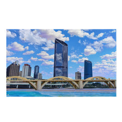 Brisbane River Bridge Painting Flag Tapestry