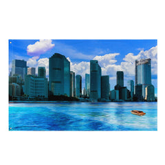 Brisbane  River side  Painting Flag Tapestry