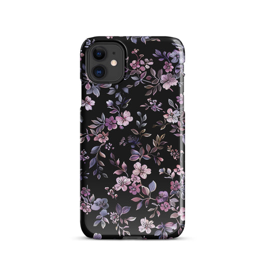 Black Floral Phone case for iPhone