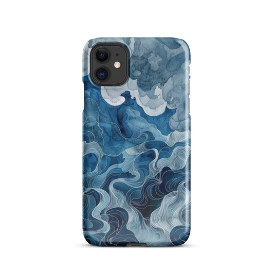 Blue watercolor Phone case for iPhone