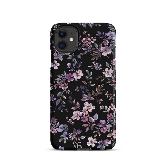 Black Floral Phone case for iPhone