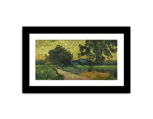 Landscape At Twilight By Van Gogh Framed Print