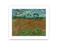 Poppy Field By Vincent Van Gogh Framed Print