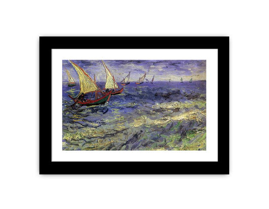 Boats Painting by Van Gogh Framed Print