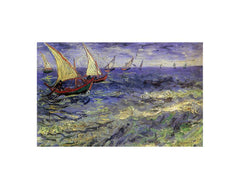 Boats Painting by Van Gogh Canvas Print