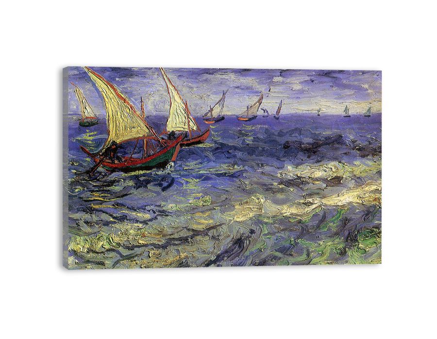 Boats Painting by Van Gogh Canvas Print