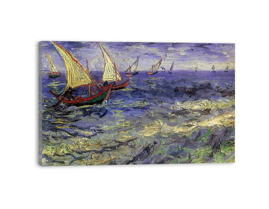 Boats Painting by Van Gogh Canvas Print