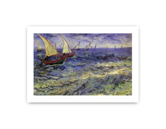 Boats Painting by Van Gogh Framed Print