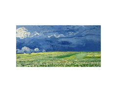 Wheatfield under thunderclouds Framed Print